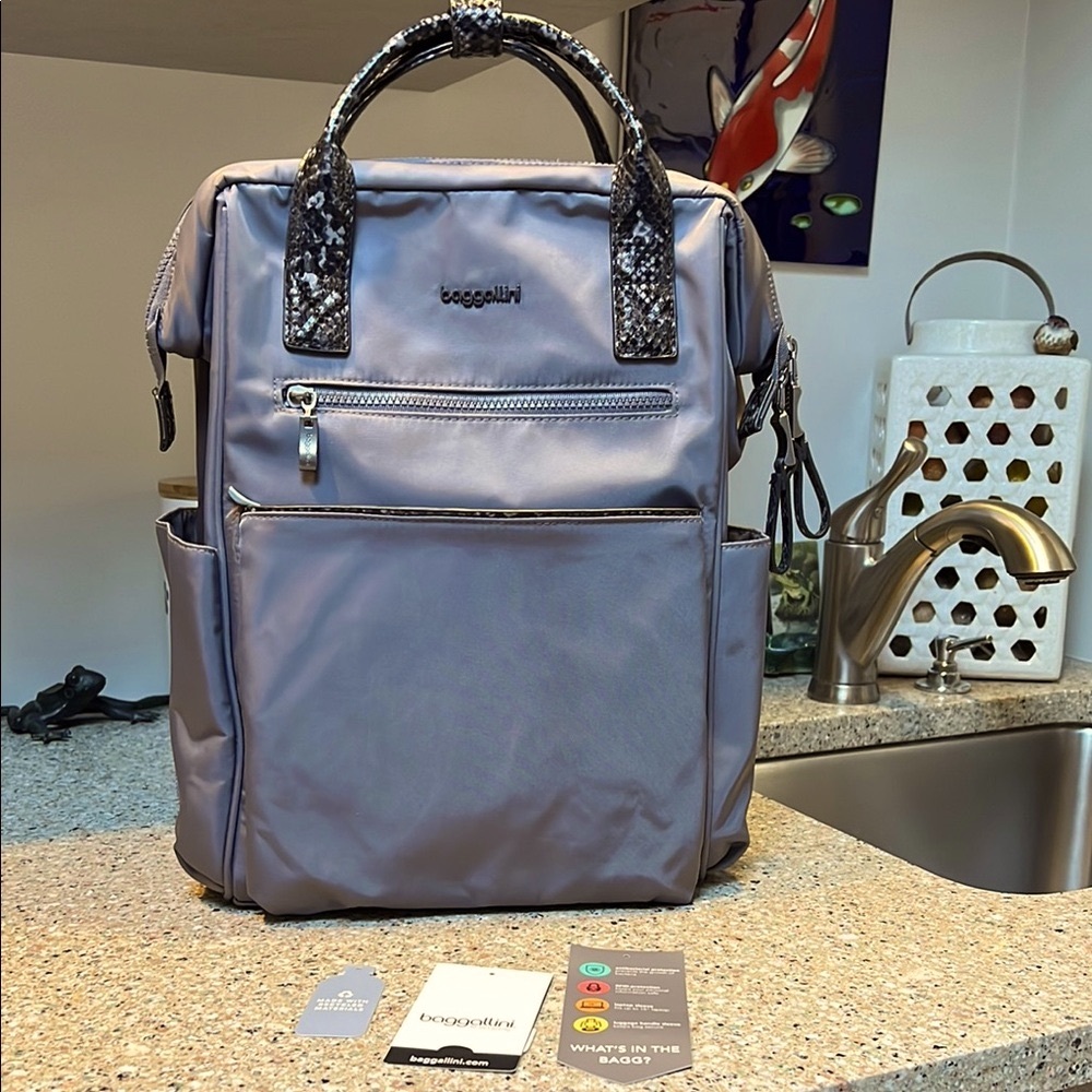Baggallini Soho Gray Travel Backpack Versatile and Stylish